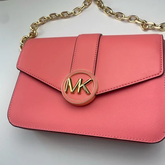 Michael Kors Carmen Medium Convertible Shoulder Bag Grapefruit - Picture 9 of 14